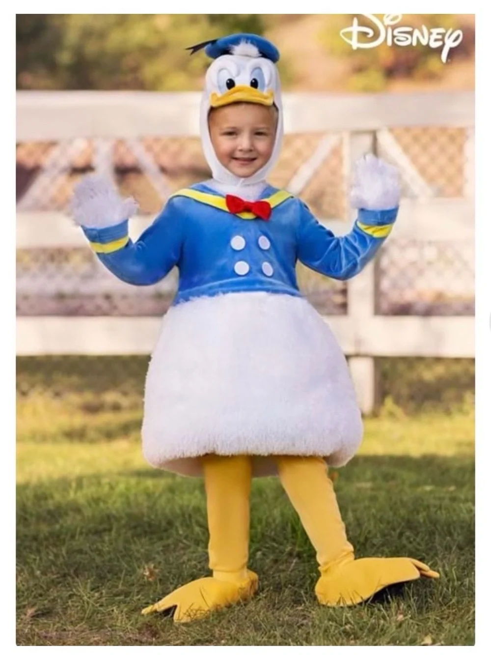 Disney Donald Duck Kids Costume - Blue, White, Yellow with Red Bow